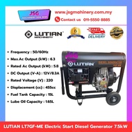 LUTIAN 7GF-ME 6.3kW Diesel Generator Open Type Key Start with Battery