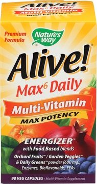 Alive! Max 6 Daily Multi-Vitamin 90 Veg Capsules