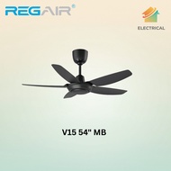 REGAIR INOVO V15 54" MB CEILING FAN WITH REMOTE CONTROL | V15 54" MB / MW+PINE