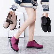 Fesyen Tube Short Hujan Kasut Perempuan Far Out Rain Boots Trend Kasut Getah Four Seasons Water Shoes Work Boat Low To B