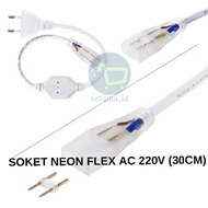 SOKET JEPIT COLOKAN LED STRIP / NEON FLEX SELANG 5050 2835 220V ADAPTOR LAMPU STRIP