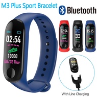 Smart Running Pedometer M3 Plus Blood Pressure Monitor Heart Rate Fitness Tracker Smart Bracelet Step Counter Waterproof Pedomet