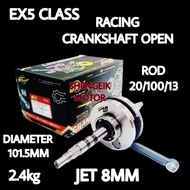 EX5 CLASS RACING CRANKSHAFT JET 8MM  ROD 20/100/13 GL RACING