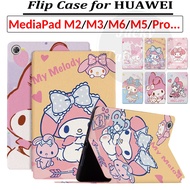 For Huawei MediaPad M6 M5 10 Pro Lite M3 M2 8 8.4 10.1 10.8 inches Fashion Leather Flip Stand Case C