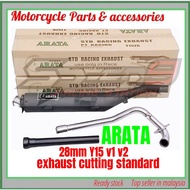 arata exhaust Y15 28mm cutting standard y15zr ekzos exzos