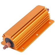 Aluminum Case Resistor, 200W 4Ohm 4R High Power Resistor Aluminium Housing Wirewound Yellow for LED 