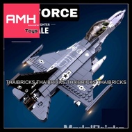 US Army F16 Model Airplane Toy Smart Assembly Model 1/44 Scale Modern Air Force
