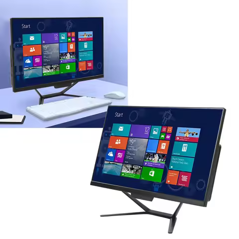 AIO Computer Desktop Black 23.8 Inch FHD 1920x1080 with Camera J4125 CPU 8G DDR4 4 AIO Desktop EU