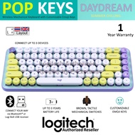 Logitech POP KEYS Mechanical Wireless Keyboard (Daydream Mint) คีย์บอร์ดไร้สาย แป้นภาษาไทย/ภาษาอังกฤษ ของแท้ ประกันศูนย์ 1ปี