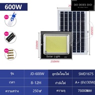 【เวอร์ชั่นใหม่】JDไฟโซล่าเซลล์ 800W/600W ไฟโซล่า ไฟสปอตไลท์ กันน้ำกลางแจ้ง Solar light แสงสีขาว สว่าง