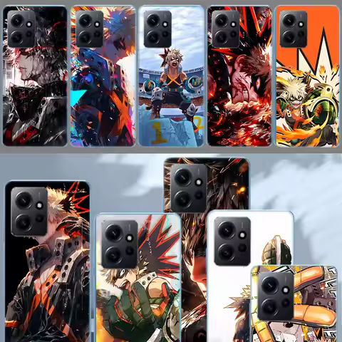 My Hero Bakugou Katsuki Phone Case For Redmi Note 14 15 Pro 5G 13 12 Pro Plus 11 11T 11E 11S 10 Pro 