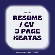 Servis Buat Resume / CV 3 Page dan ke atas / Resume Panjang / CV Panjang