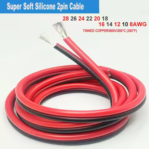 8awg 10awg 12awg 0.08mm Tinned Copper Wire 14awg 16awg 18awg 20awg 22awg 24/26/28awg Flexible Silico