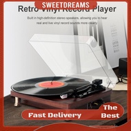 Retro Vinyl Record Player Bluetooth-Compatible Turntable Record Player 33/45/78RPM Phonograph Record