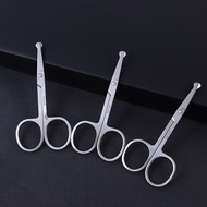 Stainless Steel Round Head Scissors Men's Nose Hair Trimmer Ladies Small Beauty Scissors Eyebrow Tri