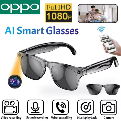 OPPO 4K HD AI Smart Glasses Chat GPT 100MP Camera Bluetooth Call 260Mah Battery Voice Assistant Cont