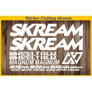 Fixie cutting sticker, fixie bicycle sticker, skream wheeltalk