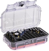 Evergreen ToughBox Alkaline Battery Case – for AAA, AA, C, 9V Batteries (Clear)