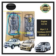 ECO GASKET TOP OR FULL OVERHAUL GASKET SET PERODUA MYVI 1.3 LAGI BEST 1.3 AVANZA 1.3 F601 KEMBARA DV