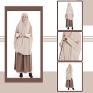New French Khimar Set Rok Marwah Queenza Setelan Gamis Wanita Muslimah
