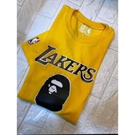 ♞,♘LAKERS BAPE SHIRT HIGH QUALITY LOGO