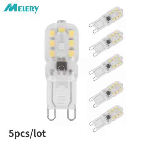 Melery G9 LED Light Bulbs 2 Watt Halogen Equivalent 25W Cool White 6000K/200lm 360 Beam Angle Energy