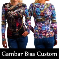 Longsleave Cewek Fullprint Lancelot Masked Knight