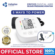 Indoplas Automatic Blood Pressure Monitor Micro USB Powered EBP305 with FREE Digital Thermometer