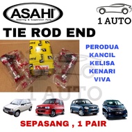 (MADE IN MALAYSIA) ASAHI TIE ROD END 1 pair Sepasang PERODUA KANCIL KELISA KENARI VIVA