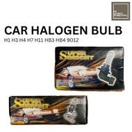 CAR HALOGEN BULB | WHITE BULB | 55W | 100W | H1 H3 H4 H7 H11 HB3 HB4 9012