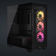CORSAIR 3500X ARGB Mid-Tower T.G PC Case With Pre-installed 3x RS120 ARGB Fans [ BLACK / WHITE ]