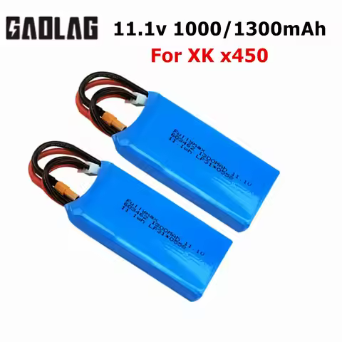 3S 11.1V Lipo Battery For XK x450 FPV RC Airplanes Spare Parts 11.1V 1100mAh/1300mAh Batteries For x