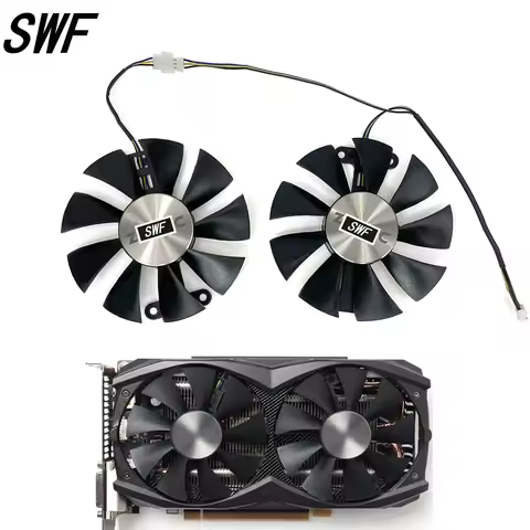 New 2PCS 0.35A GA91S2H 4Pin GTX 980 GPU Cooling Fan For Zotac Geforce GTX 960 Amp 980Ti GTX950 Amp 2