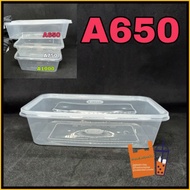 A650 Rectangular Container with lids 50set/Hy-T1650Disposable Plastic box/ Bekas Tapau A650