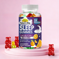 Natures Way Melatonin Sleep Gummies 6mg Suplemen Permen Tidur Ekstra Kuat Mendukung Tidur Nyenyak