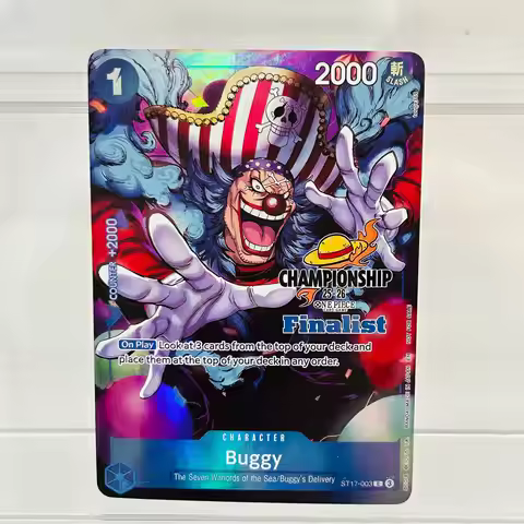 One Piece Buggy ST17-003 English Card Holographic Texture Perfect Condition DIY Premium Anime Collec