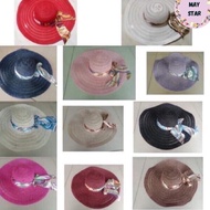 MAY STAR Imported Adult Rainbow Ribbon Beach Hat T19 {LBS.23Ja23ғ}