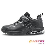 特賣會 LOTTO 樂得-義大利第一品牌 童鞋 VIGOR RIDE 氣墊跑鞋 3120-黑 超低直購價390元
