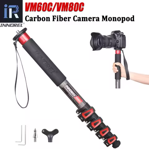 Camera Monopod INNOREL VM60C/VM80C Carbon Fiber Monopod with Fast Flip Lock for Canon Nikon DSLR Cam