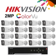 Hotdeal ( Full Set With Camera ) 16 Channel Hikvision 2MP ColorVu POE CCTV System - Hikvision ColorV