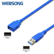USB A 3.0 Male to Female Extension Cable 30CM 1.5M 3m 5M 5Gbps WEBSONG