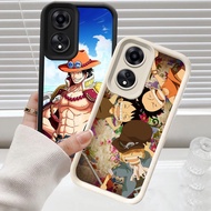 C-34 One Piece Ace Black White Casing for OPPO A18 A38 A58 A60