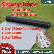 Silvershine Berlubang Customizable 250m 500m Plastic Hitam Tutup Tanah with hole Plastic Film Plasti