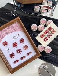 New Caixuan Beauty Glass Bead Red Cat Eye Gel Nail Art Professional Use Matte Effect Nail Polish Liq