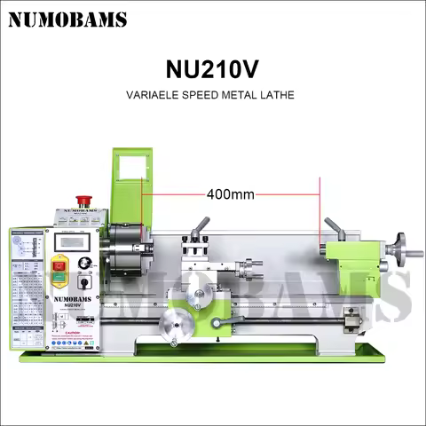NUMOBAMS NU210V High Accuracy 1100W Brushless Motor All Steel Gear Metal Lathe