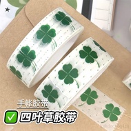 Taiwan Shipment Washi Tape High-value ins Style Lucky Four-leaf Clover Tape Handbook Decorative Stic