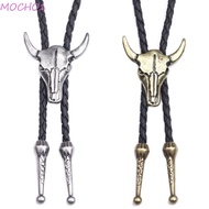 MOCHO1 Men Necklace, Ethnic Style Copper Ox Head Pendant Necklace, Vintage Silver Golden Jewelry Acc