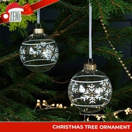 ZENi Christmas Tree Ornaments | 3PCS Glass Ball Christmas Bauble Decorations & Ornaments