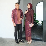 WB Kirana Baju Kurung Silk Lace Set Couple Batik Songket Sedondon Suami Isteri