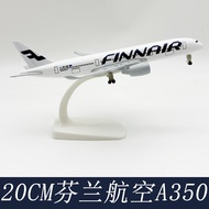 20CM Alloy Aircraft Model Finland350 Commemorative Collectibles Airbus350 Finland Airlines
